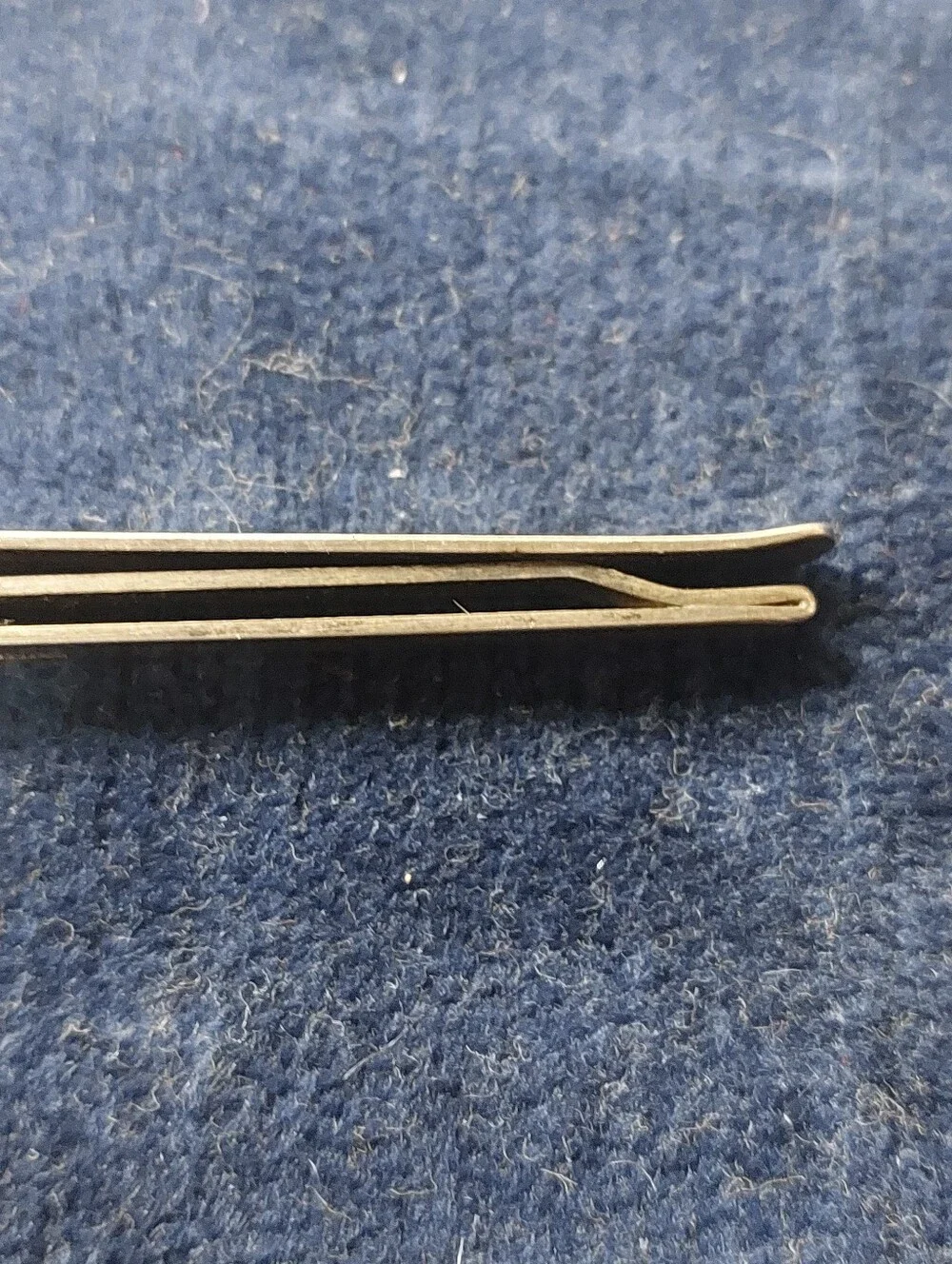 VTG Mid-Century Japanese 950 Silver Hand Engraved Tie Clip Bar 3